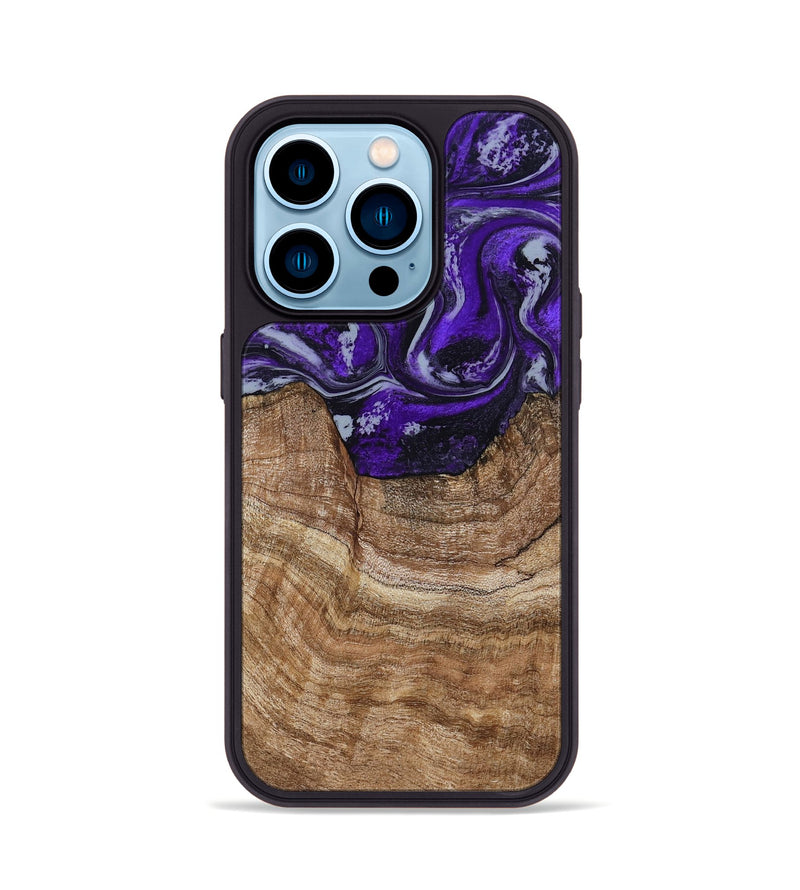 iPhone 14 Pro Wood Phone Case - India (Purple, 799205)