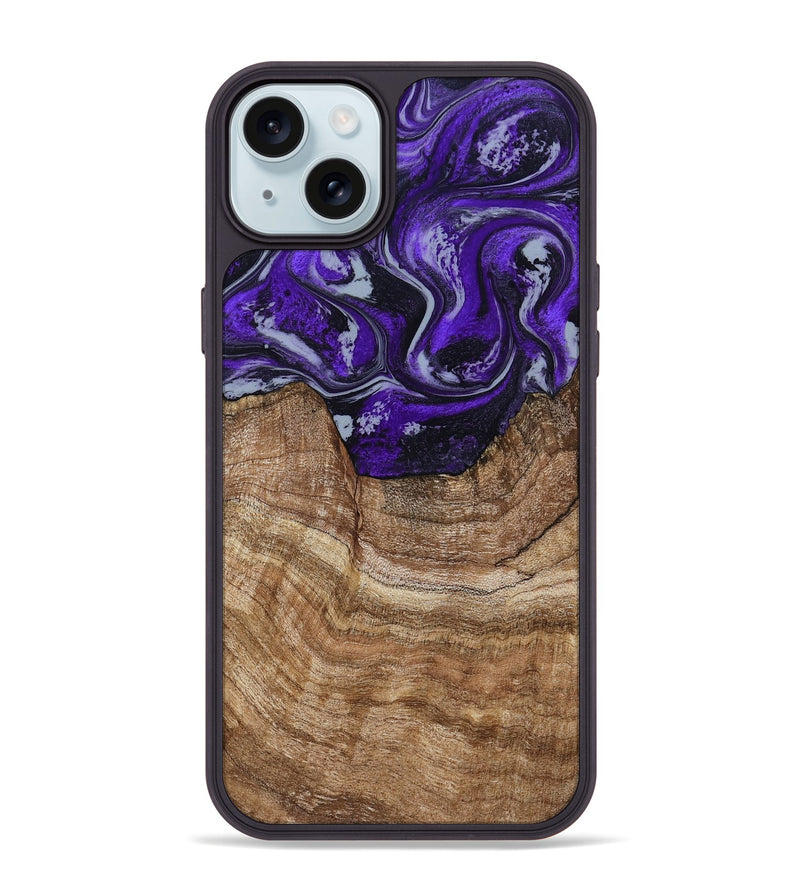 iPhone 15 Plus Wood Phone Case - India (Purple, 799205)