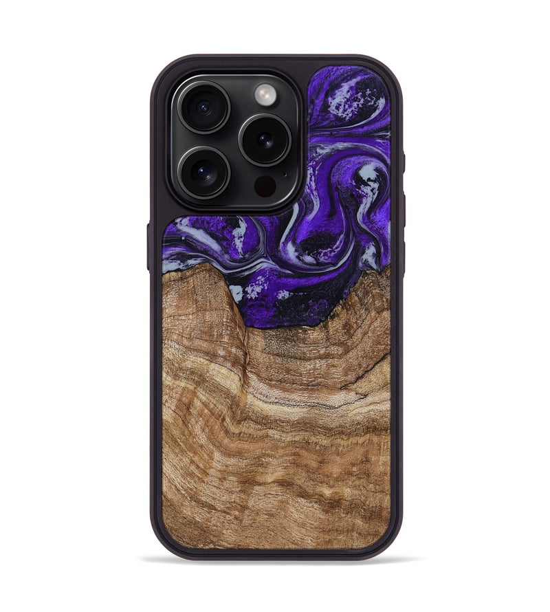 iPhone 15 Pro Wood Phone Case - India (Purple, 799205)