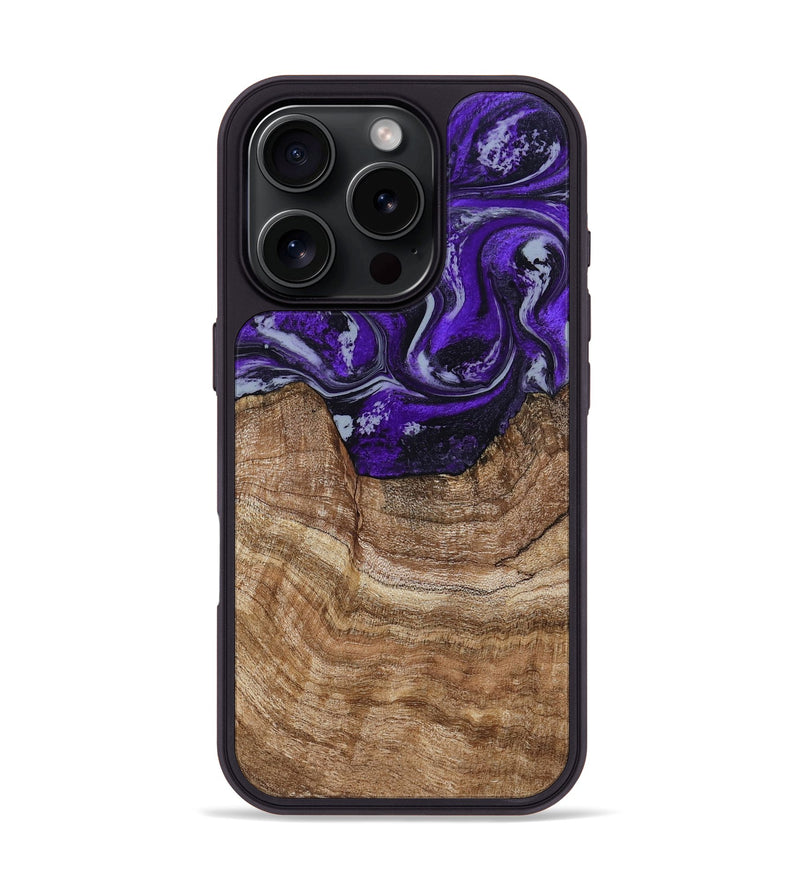 iPhone 16 Pro Wood Phone Case - India (Purple, 799205)
