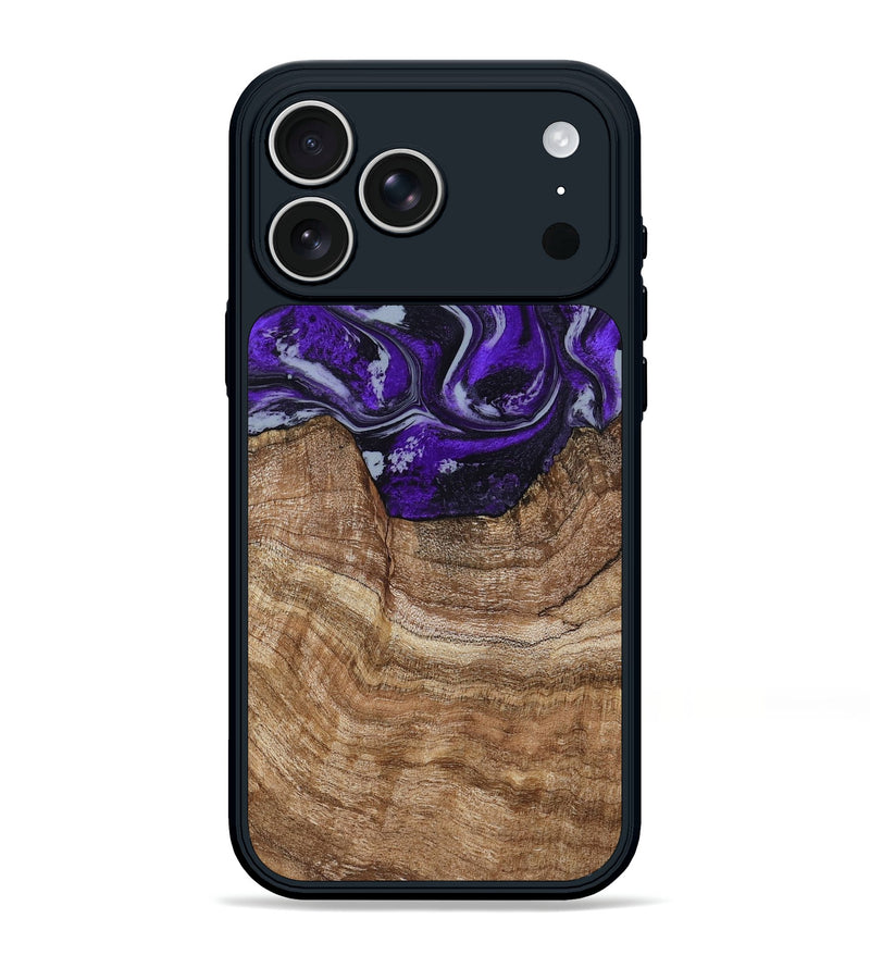 iPhone 17 Pro Max Wood Phone Case - India (Purple, 799205)