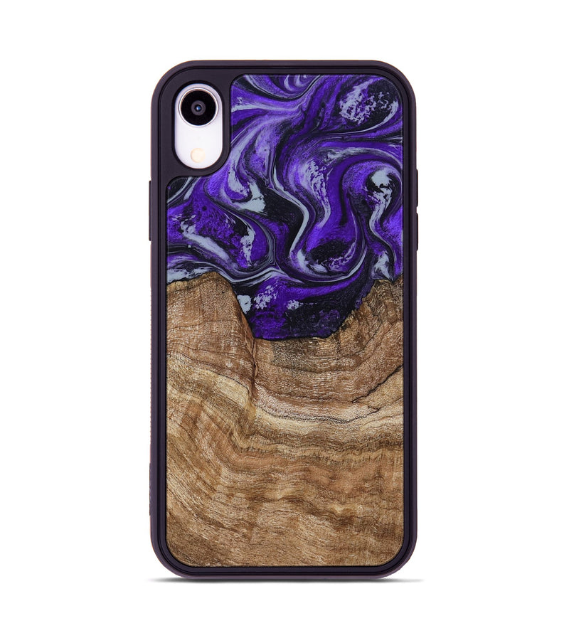 iPhone Xr Wood Phone Case - India (Purple, 799205)