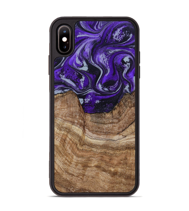 iPhone Xs Max Wood Phone Case - India (Purple, 799205)
