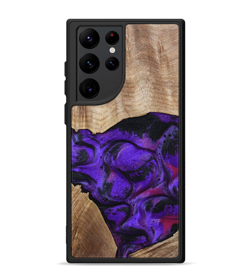Galaxy S22 Ultra Wood Phone Case - Indy (Purple, 799206)