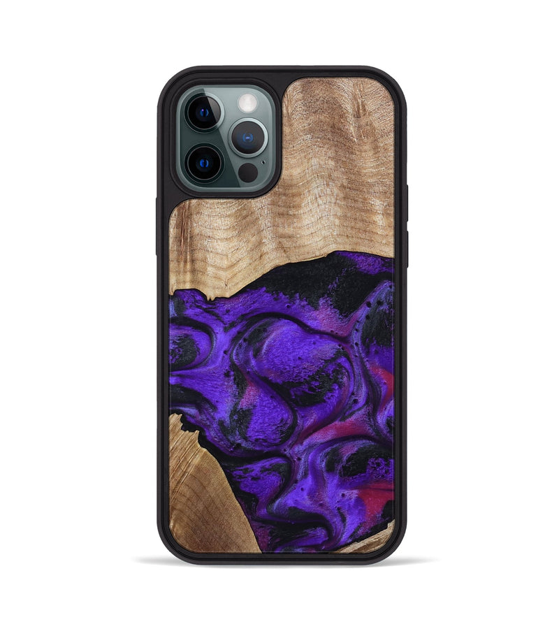 iPhone 12 Pro Wood Phone Case - Indy (Purple, 799206)