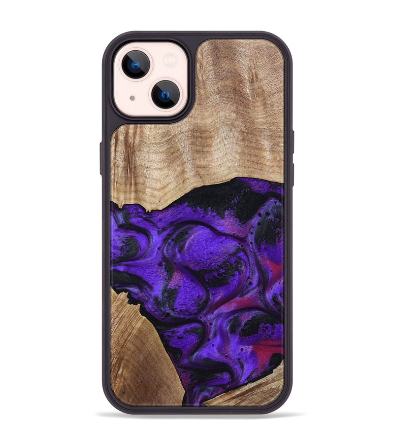 iPhone 14 Plus Wood Phone Case - Indy (Purple, 799206)