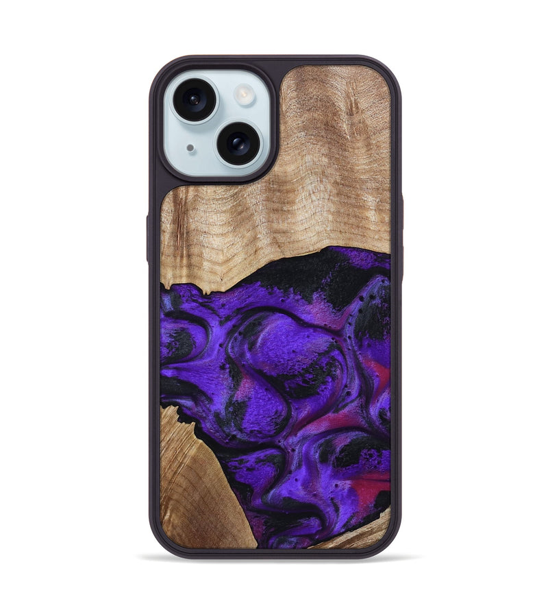 iPhone 15 Wood Phone Case - Indy (Purple, 799206)