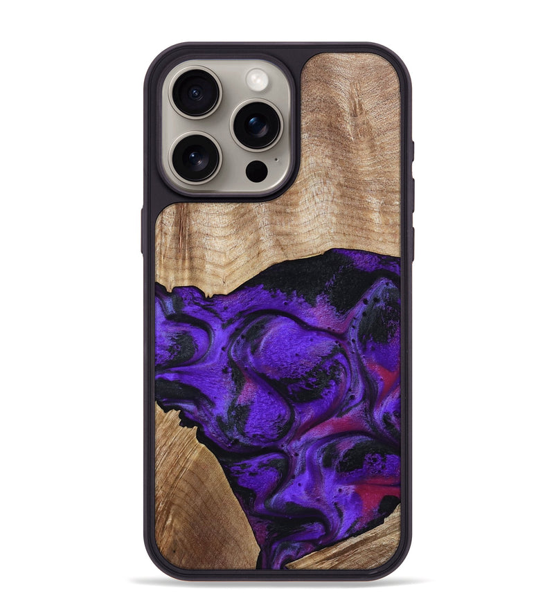 iPhone 15 Pro Max Wood Phone Case - Indy (Purple, 799206)