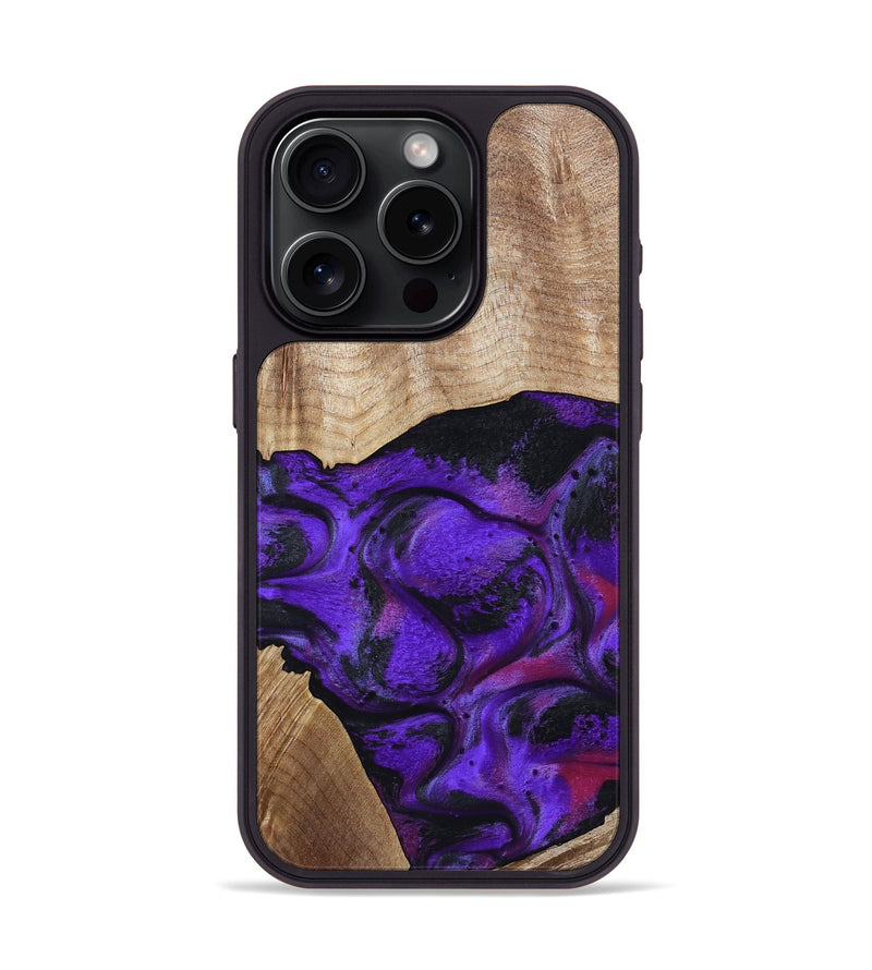 iPhone 15 Pro Wood Phone Case - Indy (Purple, 799206)