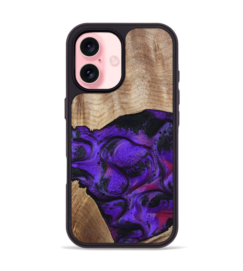 iPhone 16 Wood Phone Case - Indy (Purple, 799206)