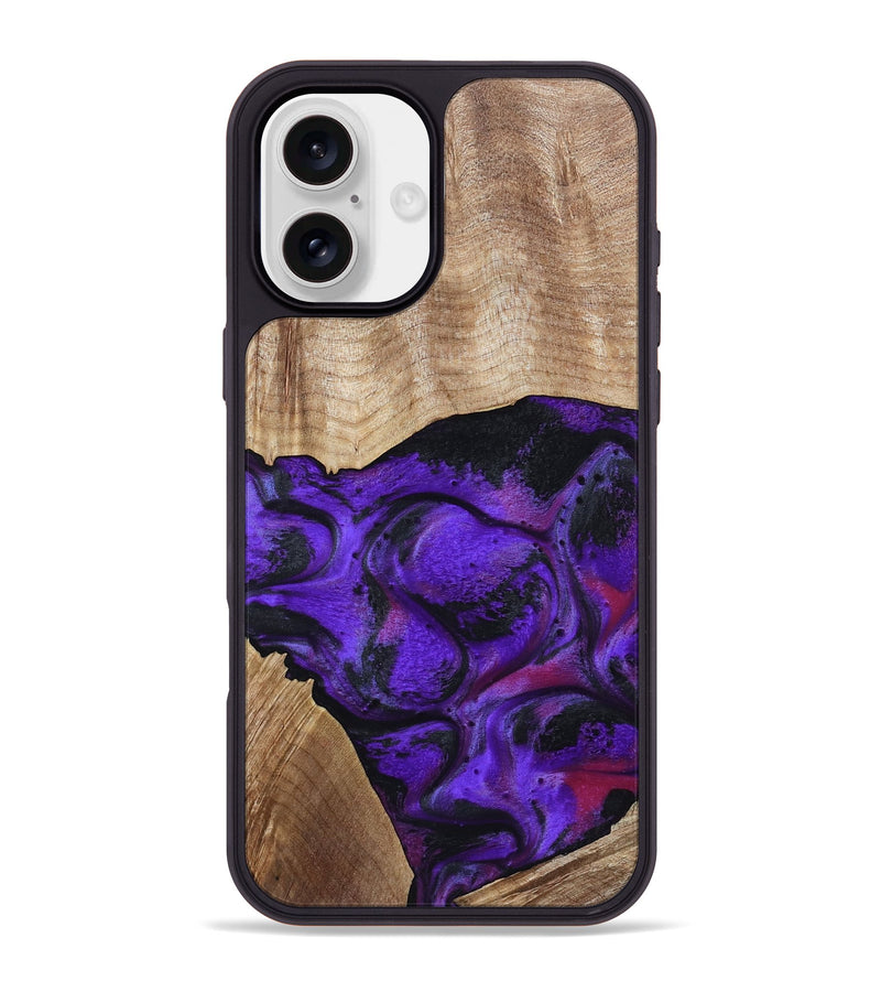 iPhone 16 Plus Wood Phone Case - Indy (Purple, 799206)