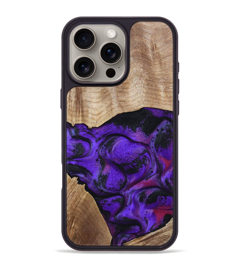 iPhone 16 Pro Max Wood Phone Case - Indy (Purple, 799206)