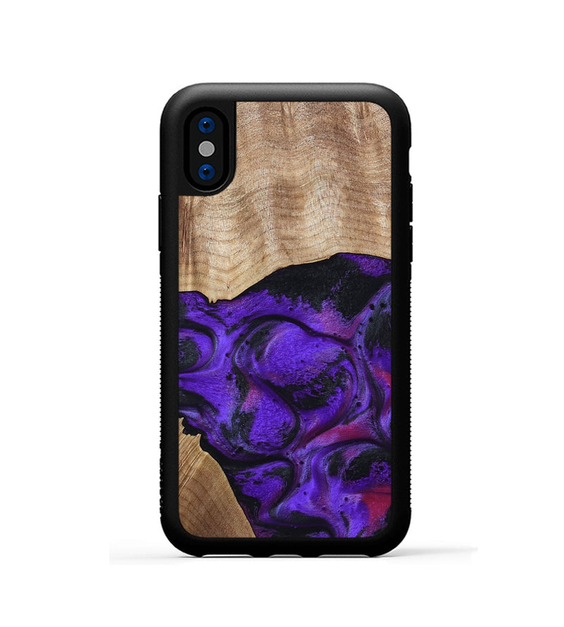 iPhone Xs Wood Phone Case - Indy (Purple, 799206)