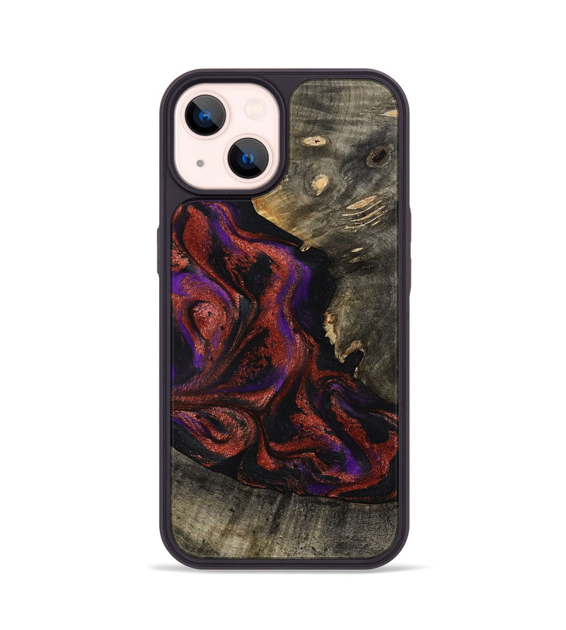 iPhone 14 Wood Phone Case - Leandro (Purple, 799207)