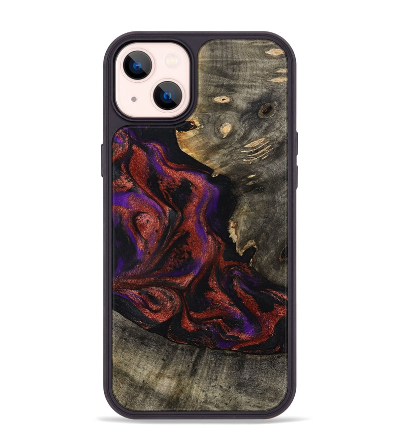 iPhone 14 Plus Wood Phone Case - Leandro (Purple, 799207)