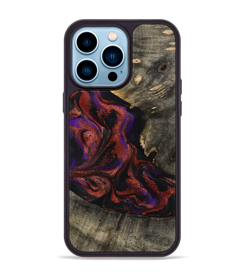 iPhone 14 Pro Max Wood Phone Case - Leandro (Purple, 799207)