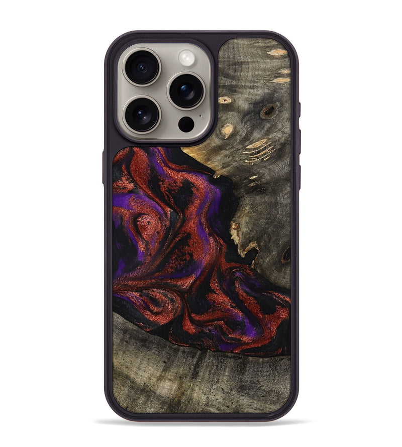 iPhone 15 Pro Max Wood Phone Case - Leandro (Purple, 799207)