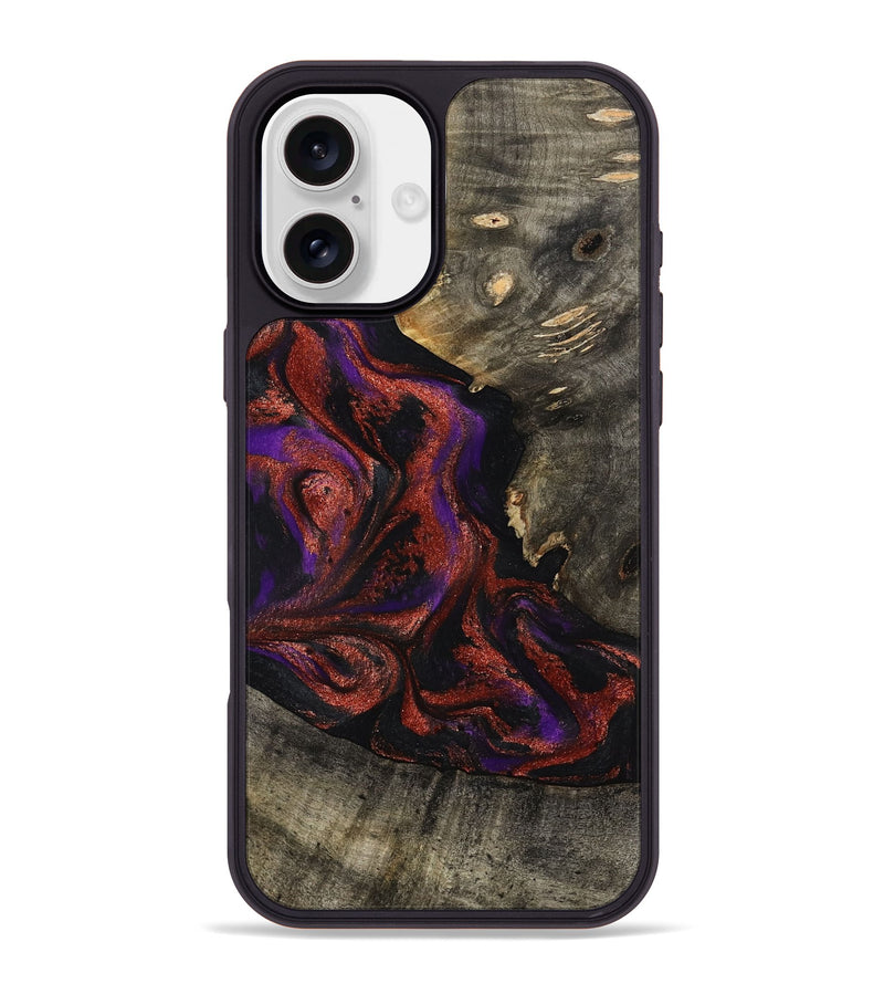 iPhone 16 Plus Wood Phone Case - Leandro (Purple, 799207)