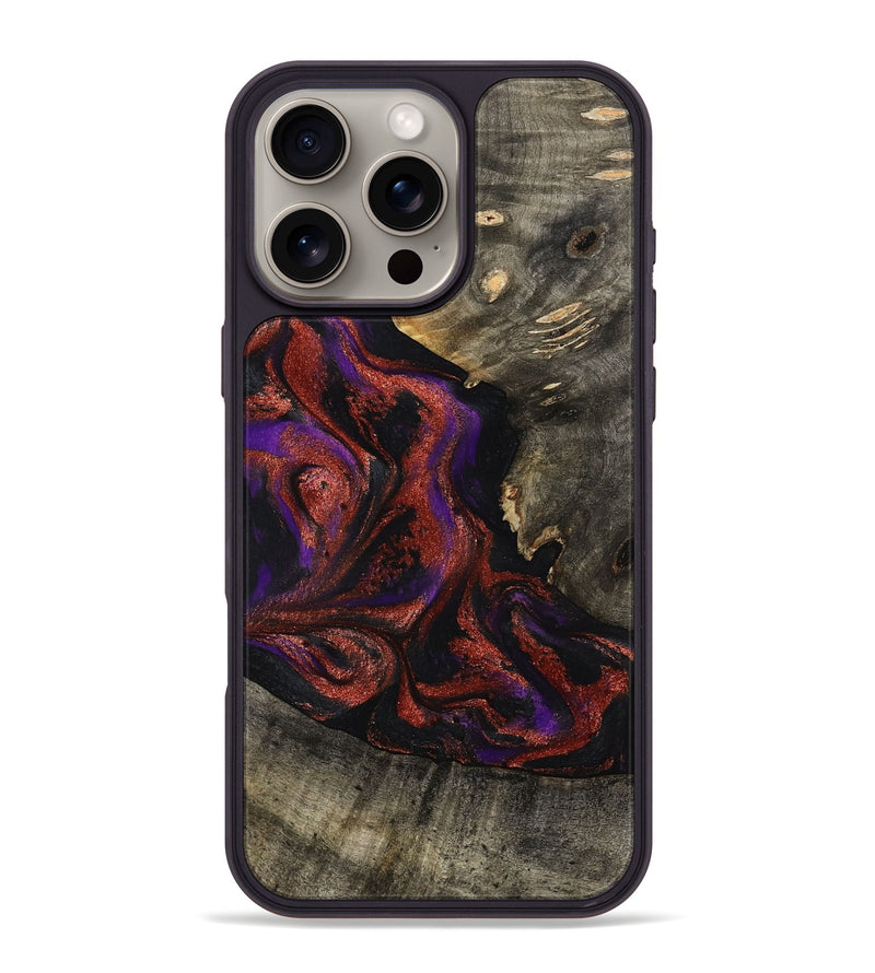 iPhone 16 Pro Max Wood Phone Case - Leandro (Purple, 799207)