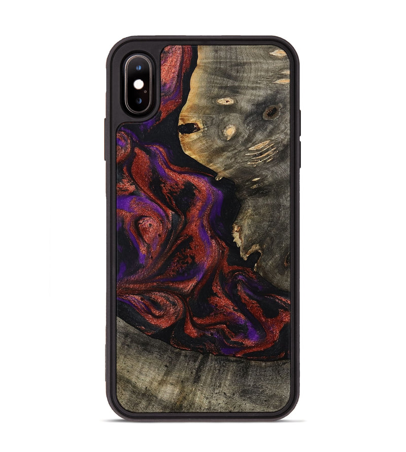iPhone Xs Max Wood Phone Case - Leandro (Purple, 799207)
