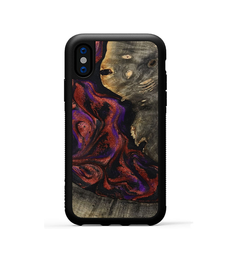 iPhone Xs Wood Phone Case - Leandro (Purple, 799207)