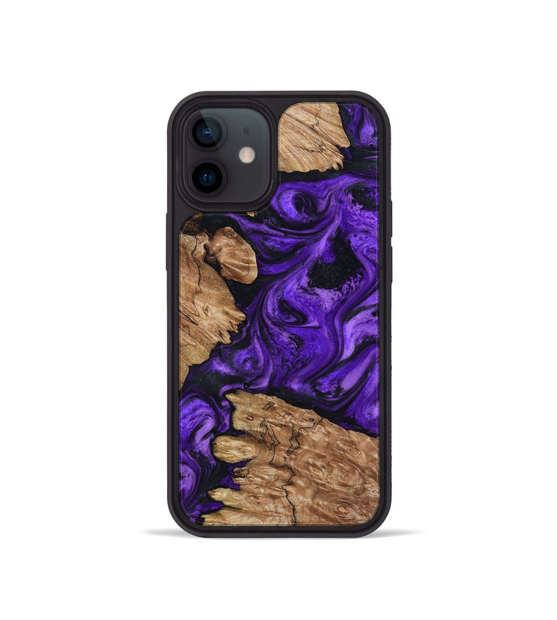 iPhone 12 mini Wood Phone Case - Shemar (Purple, 799208)