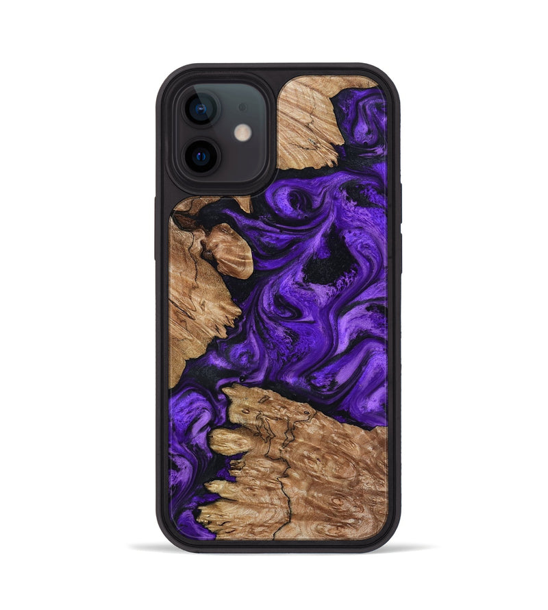 iPhone 12 Wood Phone Case - Shemar (Purple, 799208)