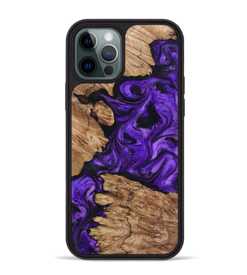 iPhone 12 Pro Max Wood Phone Case - Shemar (Purple, 799208)