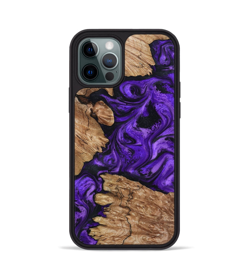 iPhone 12 Pro Wood Phone Case - Shemar (Purple, 799208)