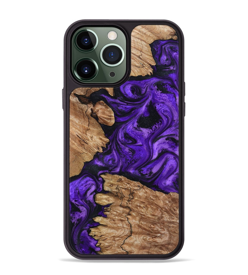 iPhone 13 Pro Max Wood Phone Case - Shemar (Purple, 799208)
