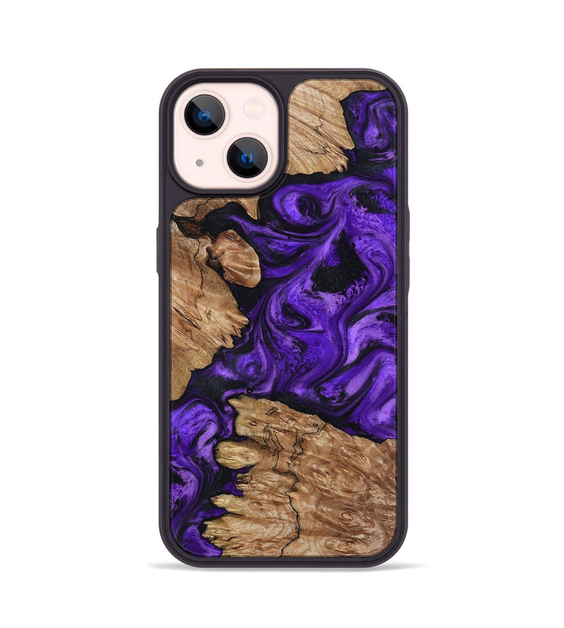 iPhone 14 Wood Phone Case - Shemar (Purple, 799208)