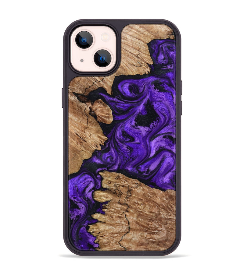 iPhone 14 Plus Wood Phone Case - Shemar (Purple, 799208)