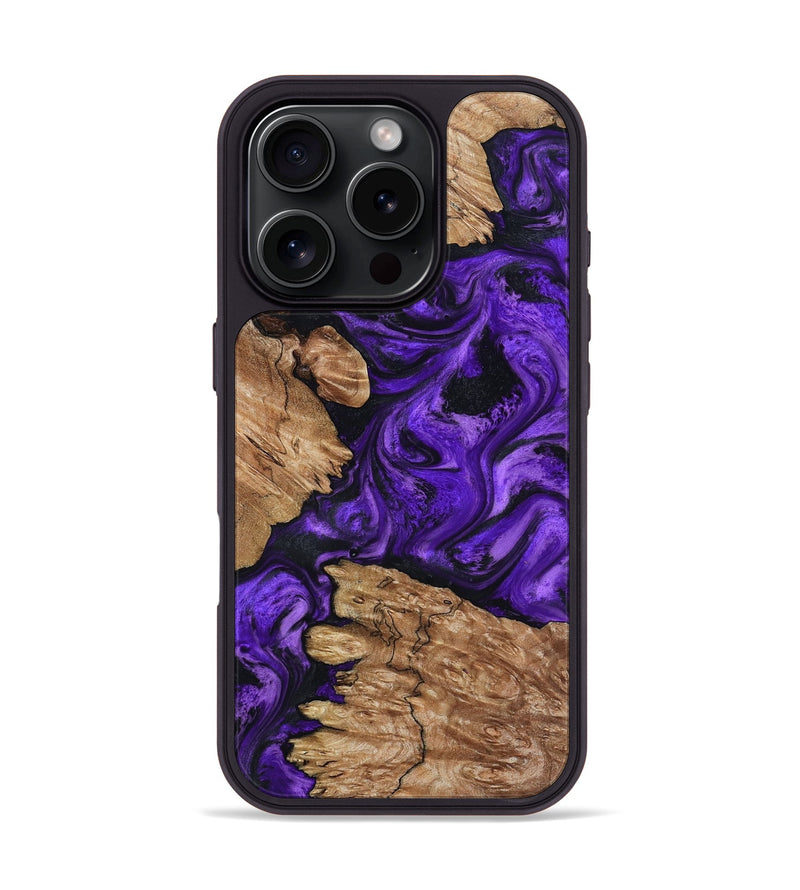 iPhone 16 Pro Wood Phone Case - Shemar (Purple, 799208)