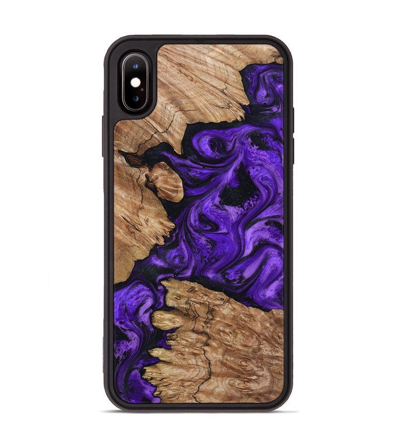 iPhone Xs Max Wood Phone Case - Shemar (Purple, 799208)