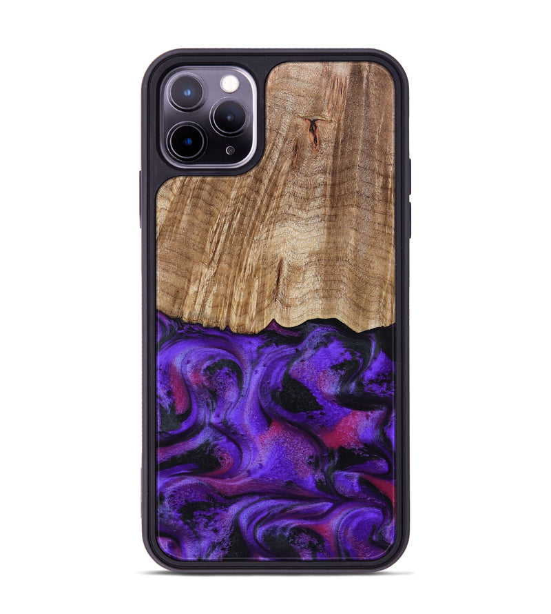 iPhone 11 Pro Max Wood Phone Case - Cal (Purple, 799211)