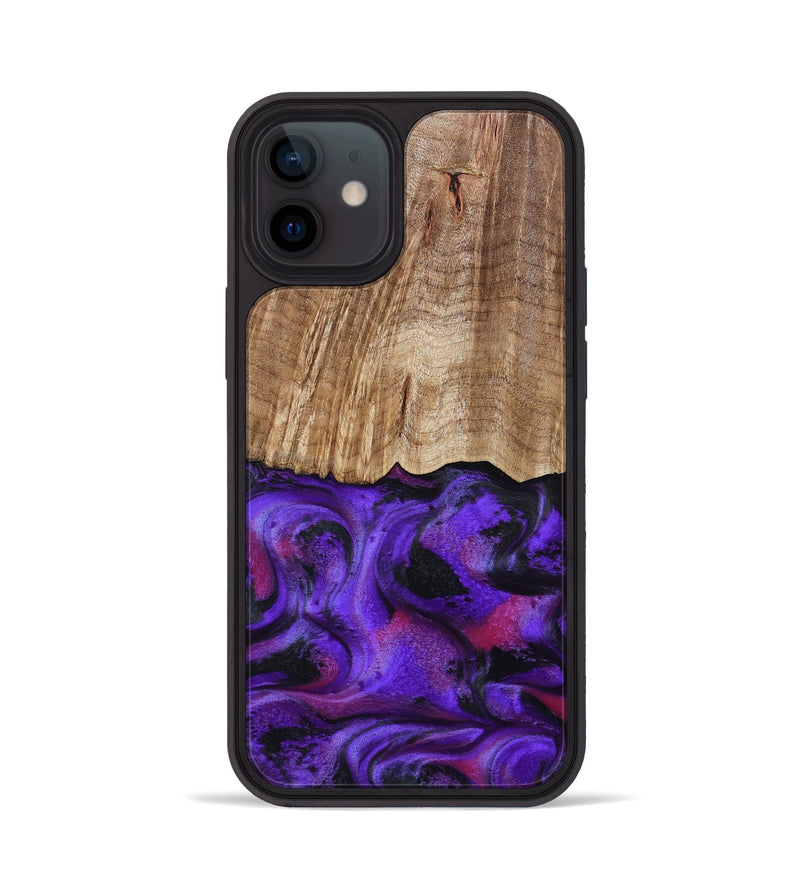 iPhone 12 Wood Phone Case - Cal (Purple, 799211)