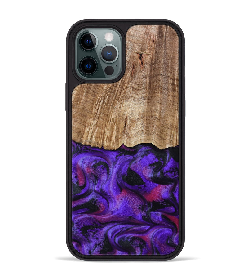 iPhone 12 Pro Max Wood Phone Case - Cal (Purple, 799211)