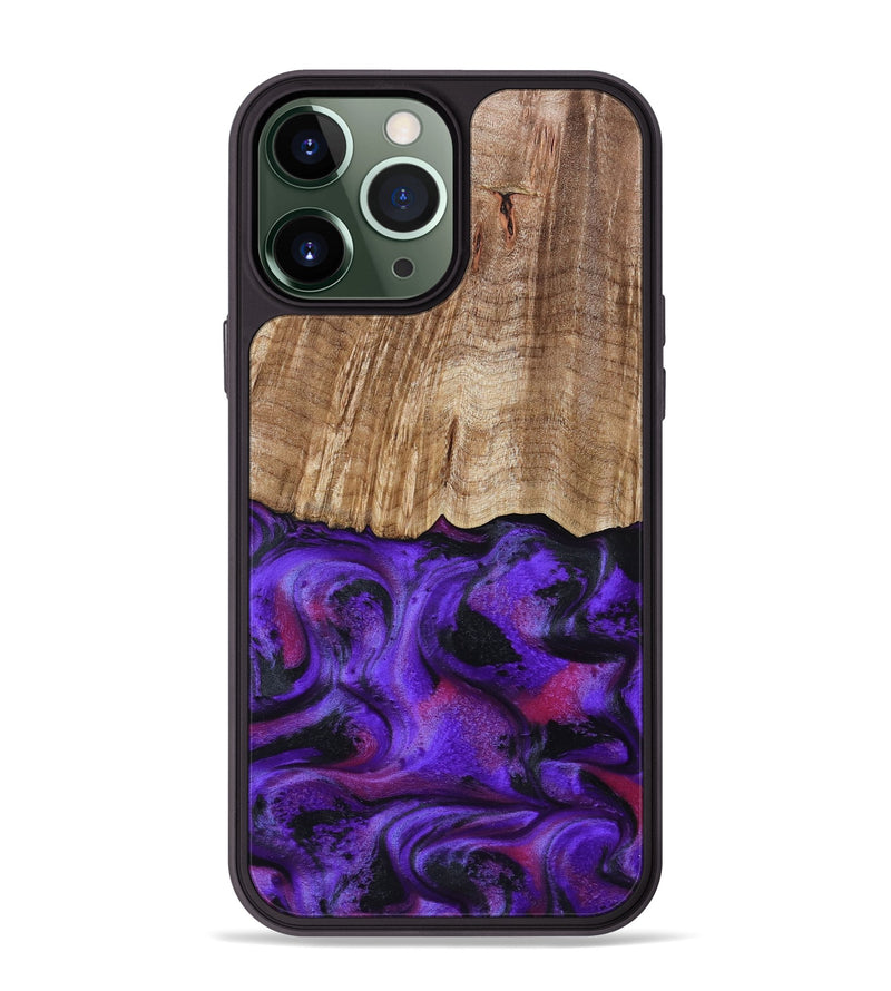 iPhone 13 Pro Max Wood Phone Case - Cal (Purple, 799211)
