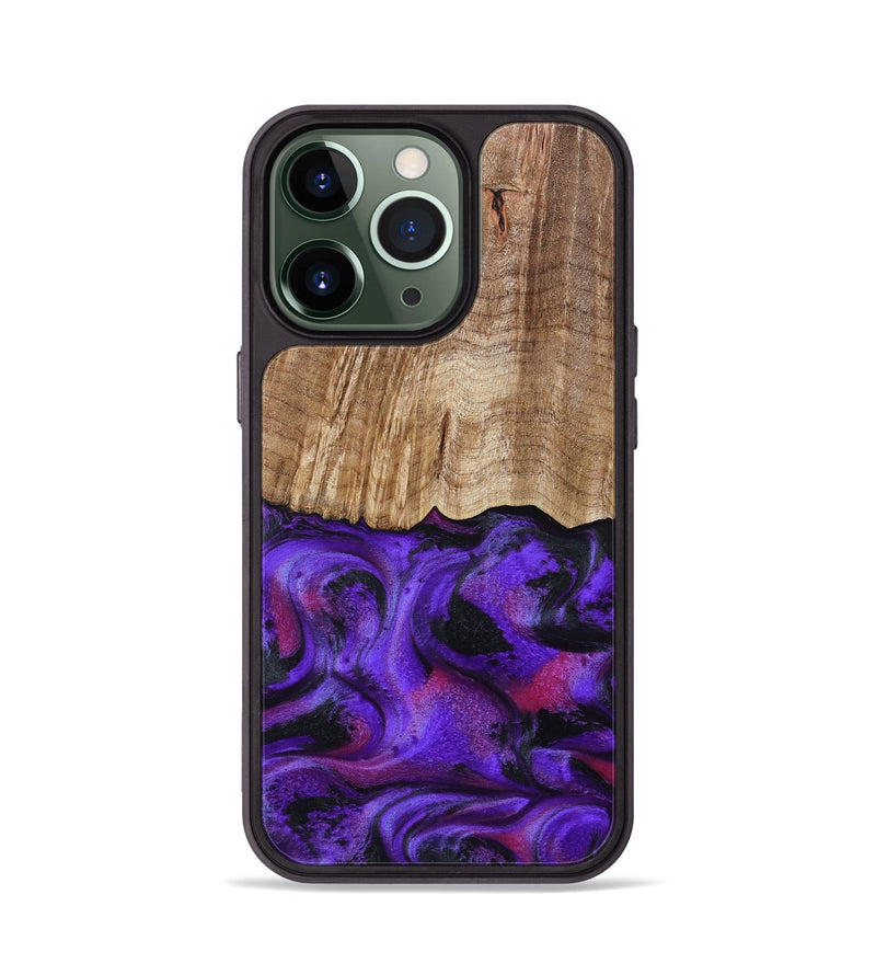 iPhone 13 Pro Wood Phone Case - Cal (Purple, 799211)