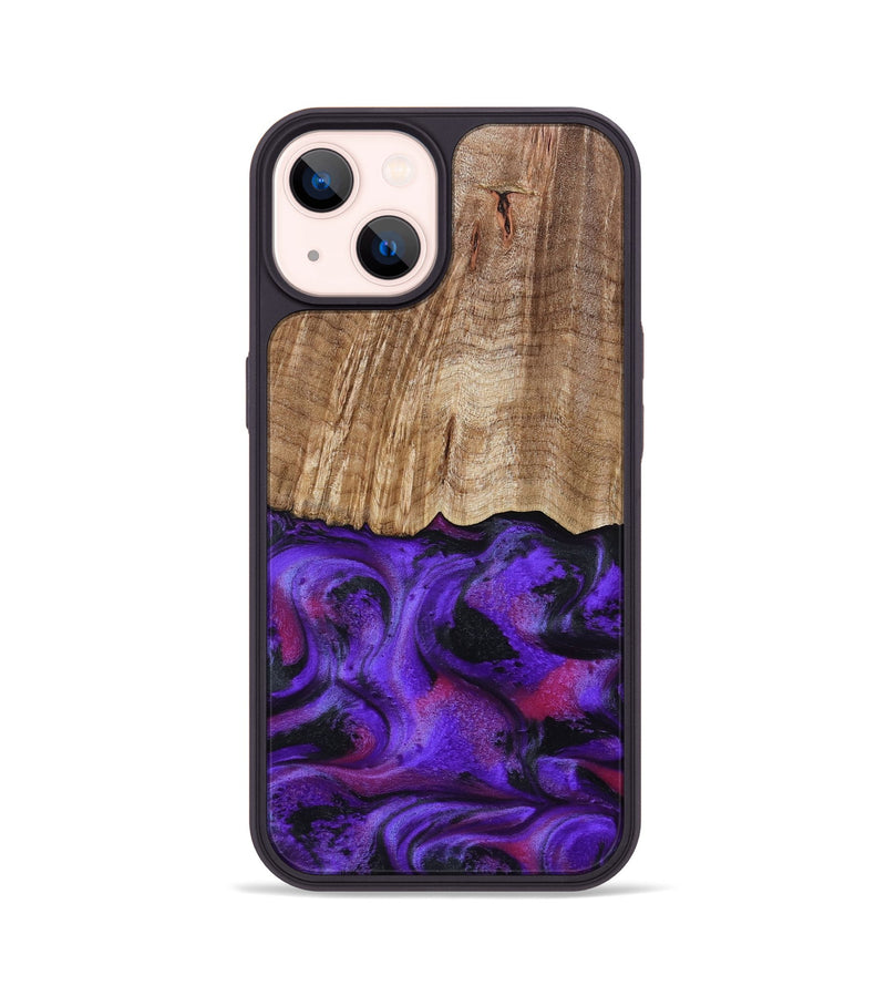 iPhone 14 Wood Phone Case - Cal (Purple, 799211)