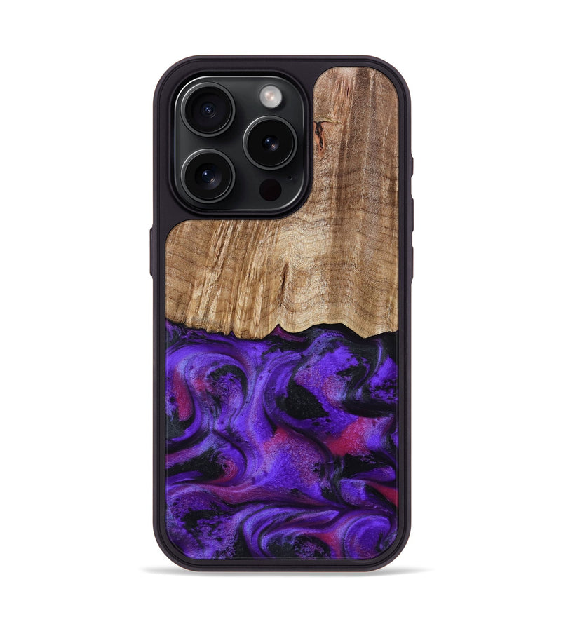 iPhone 15 Pro Wood Phone Case - Cal (Purple, 799211)