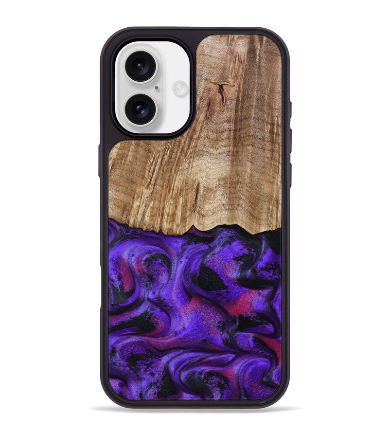 iPhone 16 Plus Wood Phone Case - Cal (Purple, 799211)