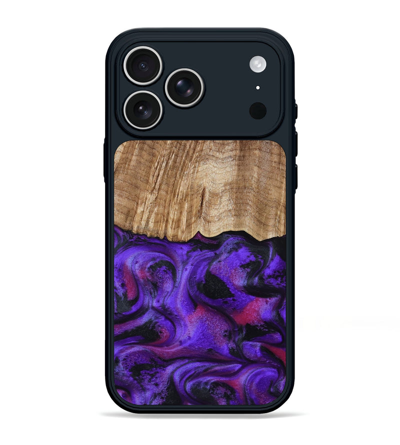 iPhone 17 Pro Max Wood Phone Case - Cal (Purple, 799211)