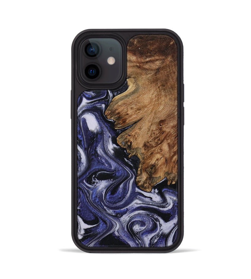 iPhone 12 Wood Phone Case - Vernell (Purple, 799212)