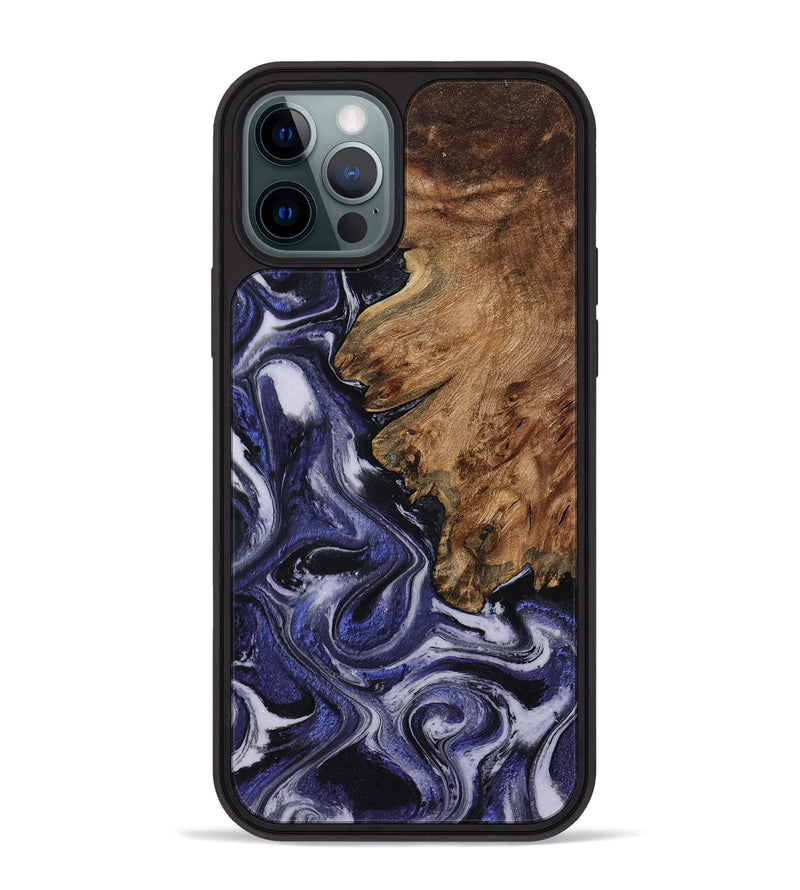 iPhone 12 Pro Max Wood Phone Case - Vernell (Purple, 799212)
