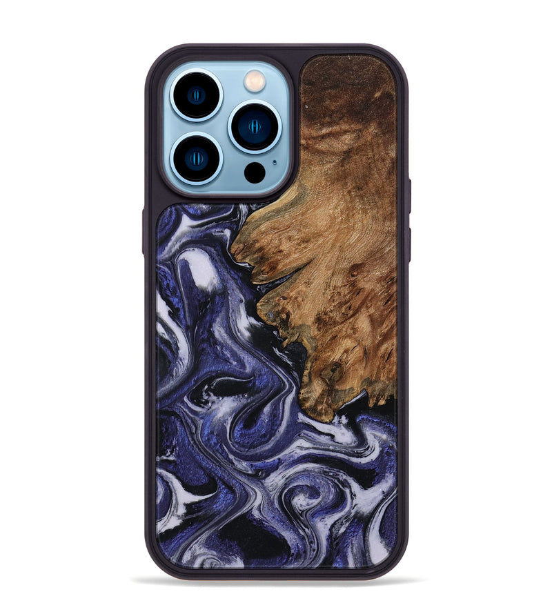 iPhone 14 Pro Max Wood Phone Case - Vernell (Purple, 799212)