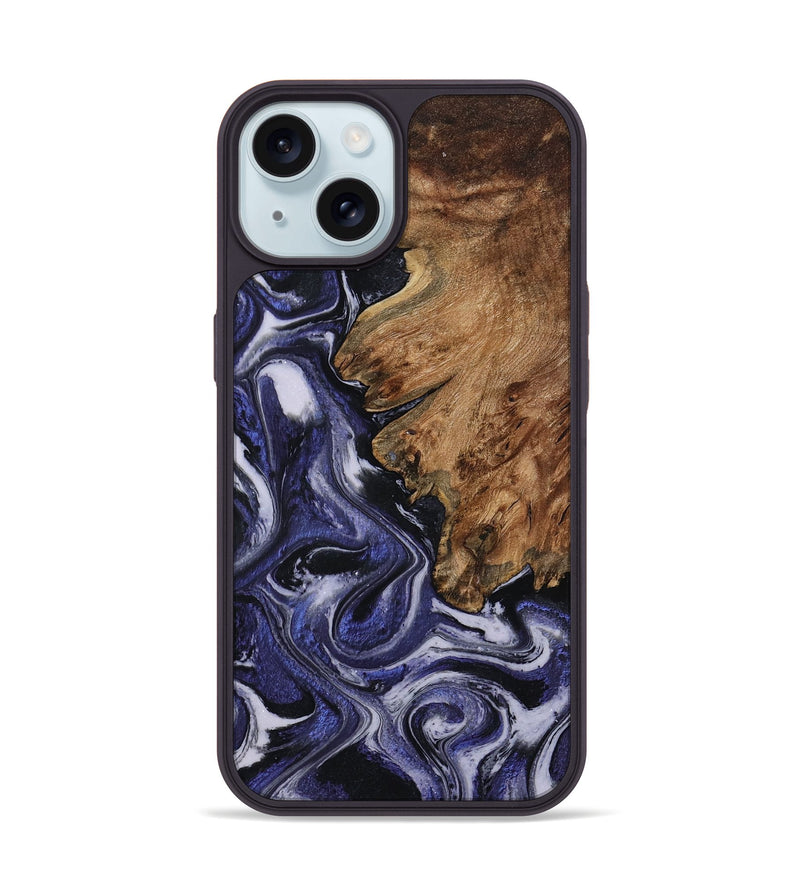 iPhone 15 Wood Phone Case - Vernell (Purple, 799212)