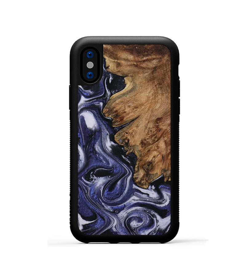 iPhone Xs Wood Phone Case - Vernell (Purple, 799212)