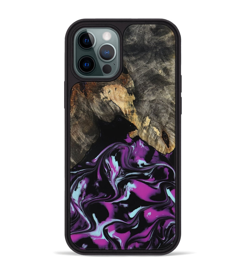 iPhone 12 Pro Max Wood Phone Case - Arlen (Purple, 799213)