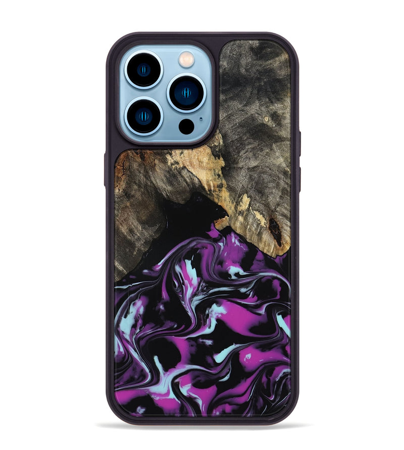 iPhone 14 Pro Max Wood Phone Case - Arlen (Purple, 799213)